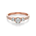 Pierścionek z różowego złota z diamentami AJPZ_088